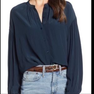 XS Something Navy blouse